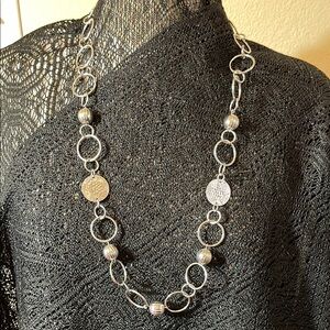 Birch Hill 16” Silver and Gold Necklace nwt c24